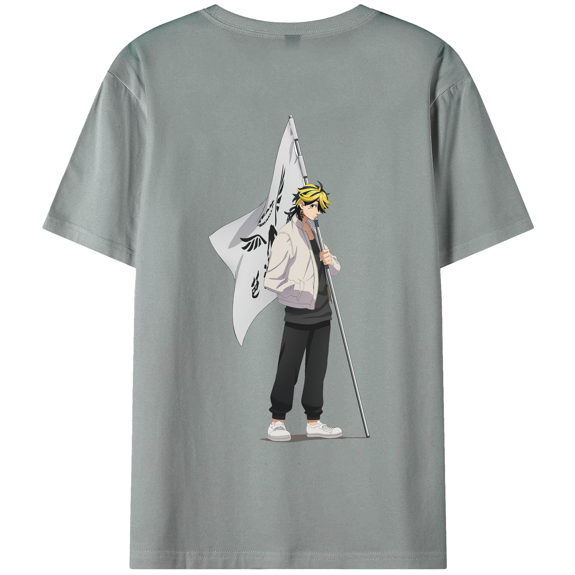 （画像用） 東京リベンジャーズ Tokyo Revengers 綿100％ メンズ半袖Tシャツ（バックプリント） 通気性
